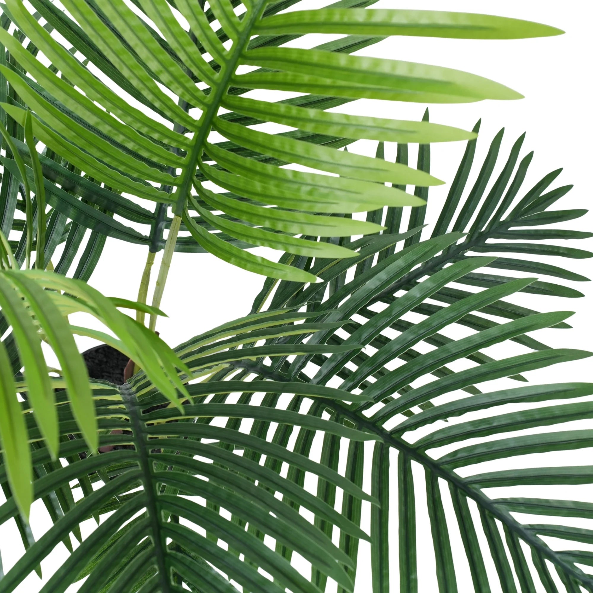 palma areca artificial Premium Artificial Areca Palm Tree 35.4" | Handmade Realistic Faux Palm | Decorative Indoor Outdoor Home Office Tabletop Greenery