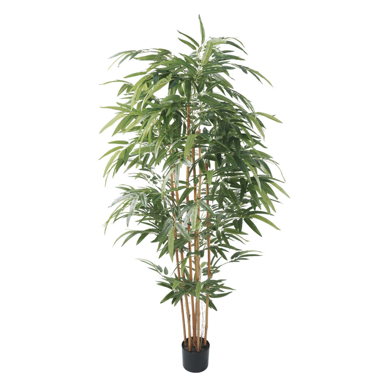 Premium Potted Artificial Bamboo with Natural Trunk 70.9in