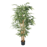 Potted Bamboo Natural Trunk Artificial Tree 59.1in