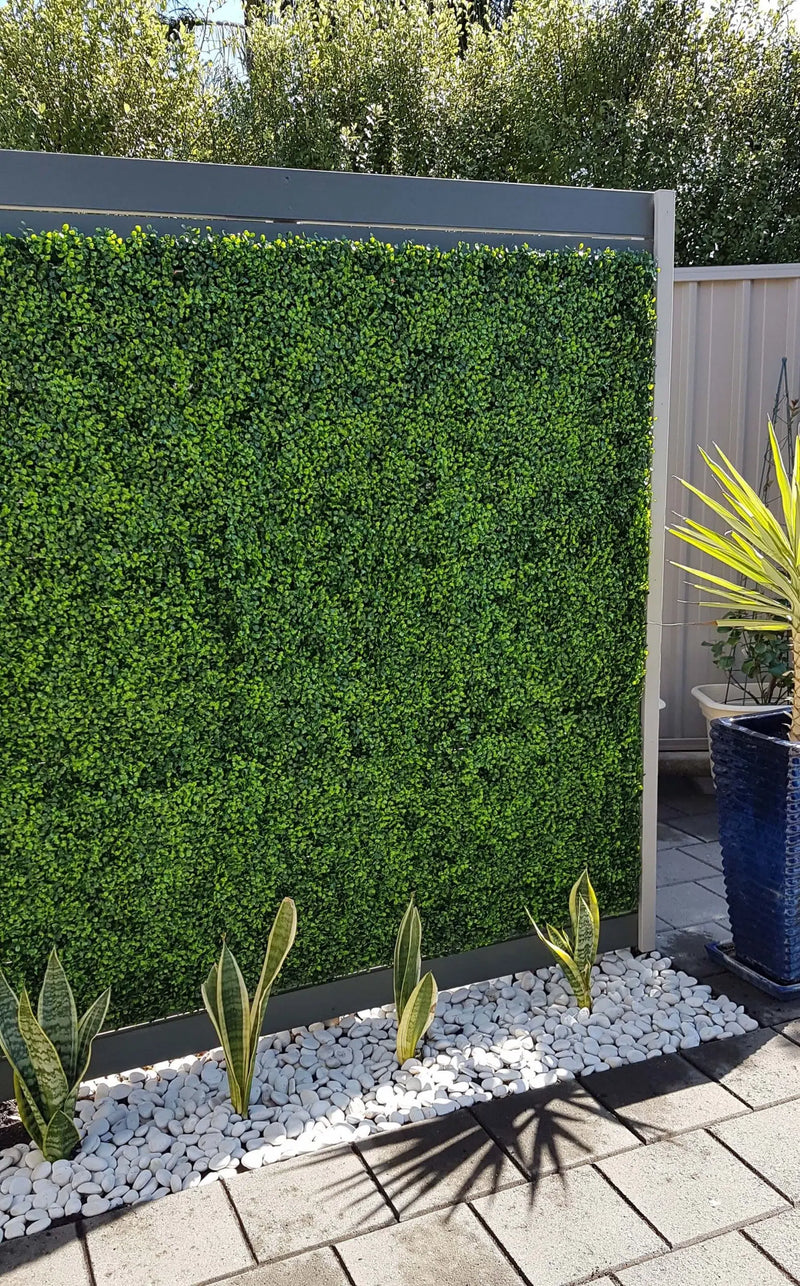 Artificial Mixed Boxwood Hedge Panel Wall 11SQ FT Commercial Grade UV Resistant