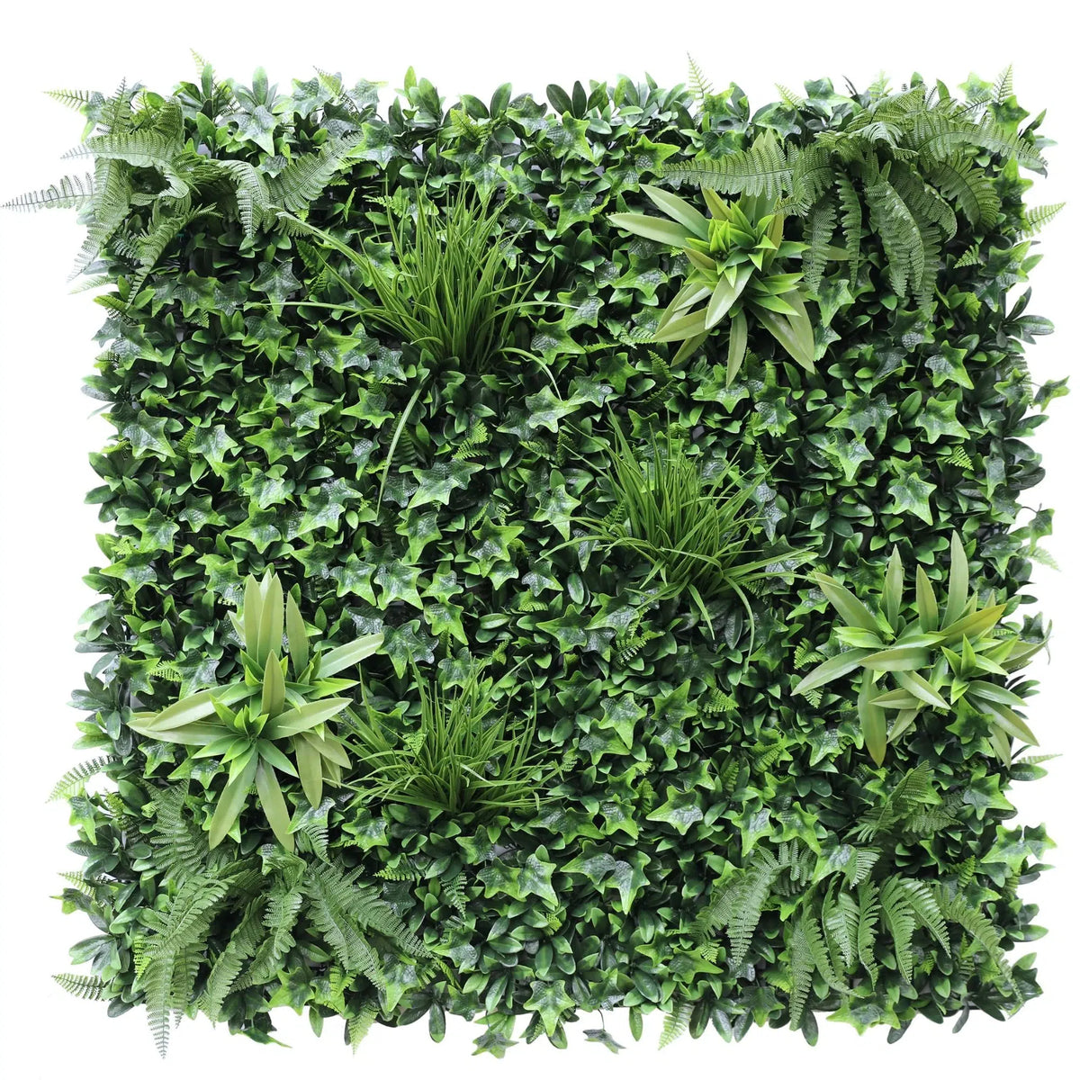 Muro artificial de lujo Green Tropics/pared verde 40 "x 40" 11 pies cuadrados resistente a los rayos UV de grado comercial
