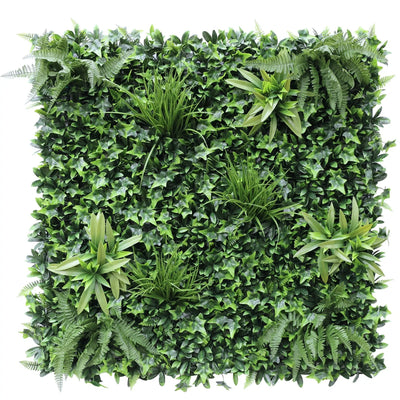 Muro artificial de lujo Green Tropics/pared verde 40 "x 40" 11 pies cuadrados resistente a los rayos UV de grado comercial