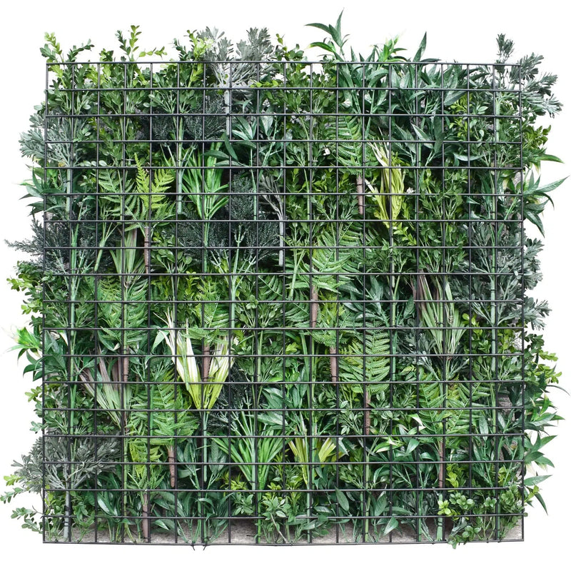 Luxury Garden of Eden Luxe 40" x 40" 11SQ FT Ultra Premium con respaldo de metal comercial de grado UV pared verde probado por NFPA