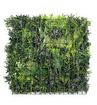 Tropical Forest Artificial Vertical Garden Green Wall Panel 35×35in – NFPA701 Fire Rated – UV Resistant – Commercial Grade