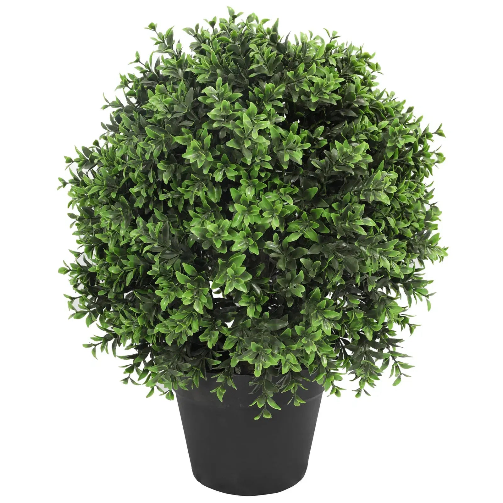 Set of 2 Pieces - Artificial Potted Boxwood Shrub UV Resistant