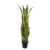 Snake Plant Sansevieria Artificial Tree 59.1in – UV Resistant