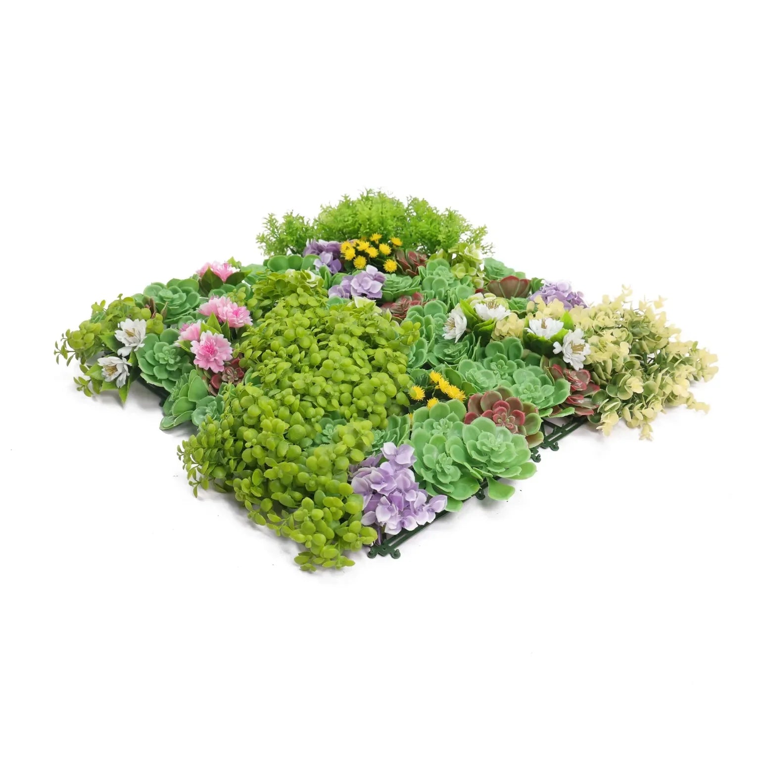 Artificial Dense Succulent Green Wall / Vertical Garden Panel 20" x 20" UV Resistant