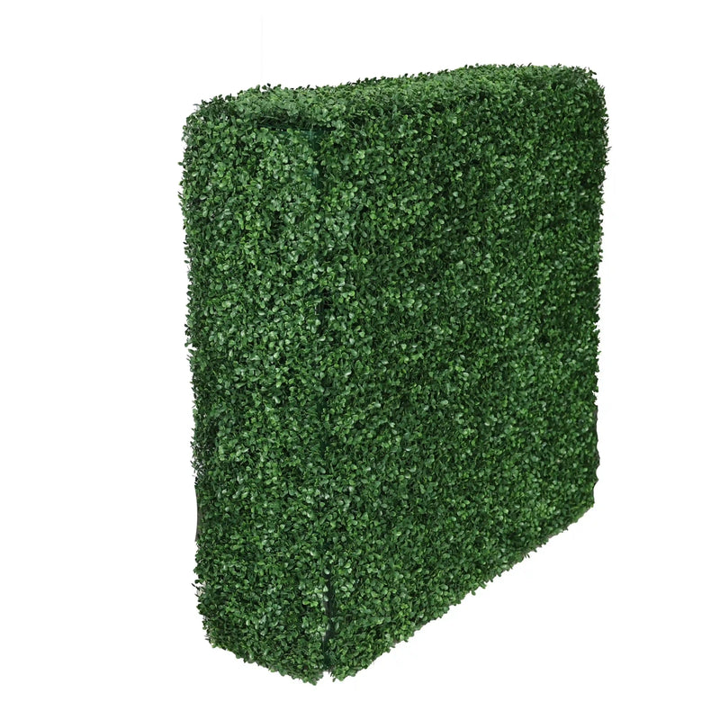 Commercial artificial boxwood hedge panels and planter range