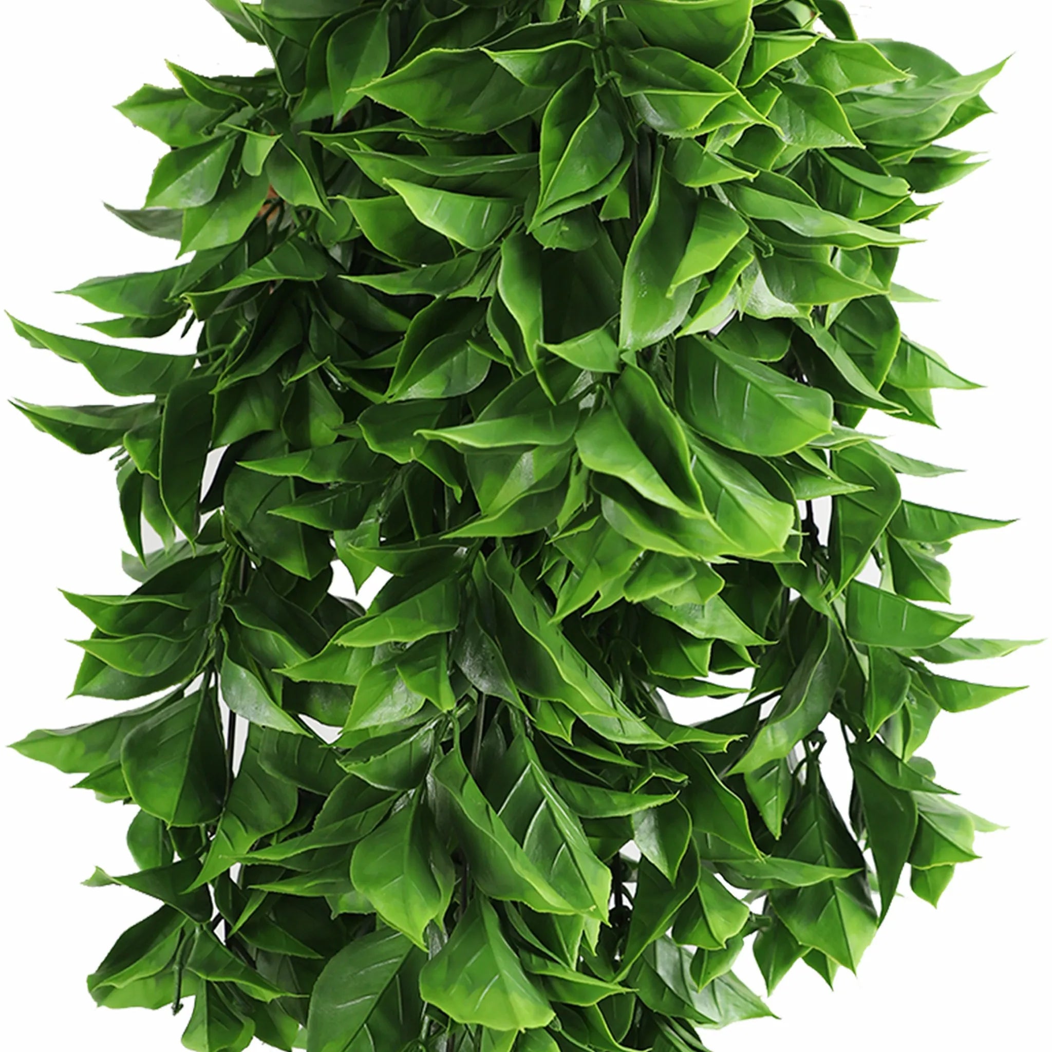 Set of 10 – Artificial Dense Hanging Flowering Pothos Bushes – Vivid Green UV Resistant & Fire Rated | 10.6in x 28.5in (27cm x 72cm Each)