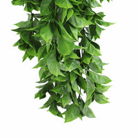 Dense Flowering Pothos Artificial Hanging Bush 10.6×28.5in – NFPA701 Fire Rated – UV Resistant