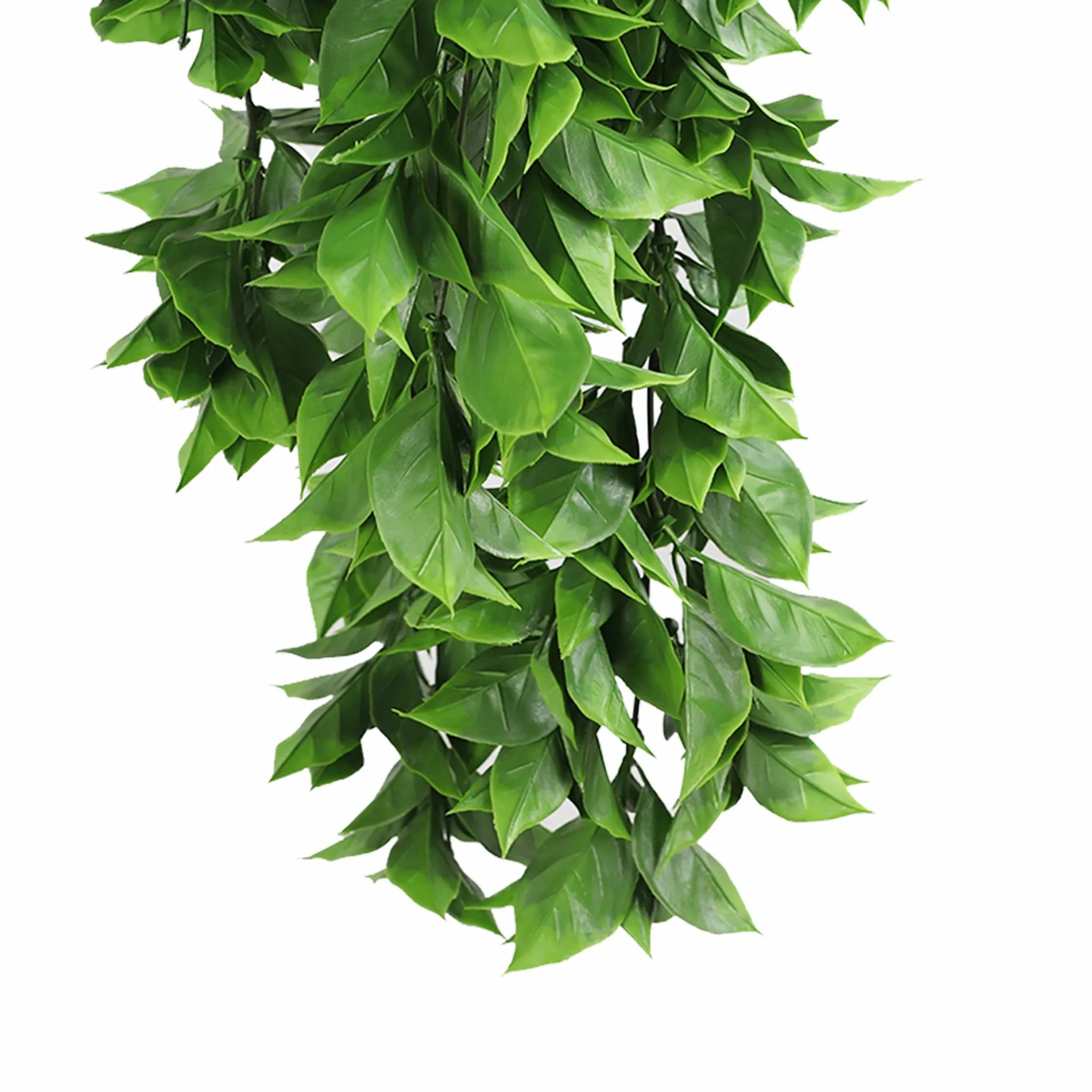 Set of 10 – Artificial Dense Hanging Flowering Pothos Bushes – Vivid Green UV Resistant & Fire Rated | 10.6in x 28.5in (27cm x 72cm Each)