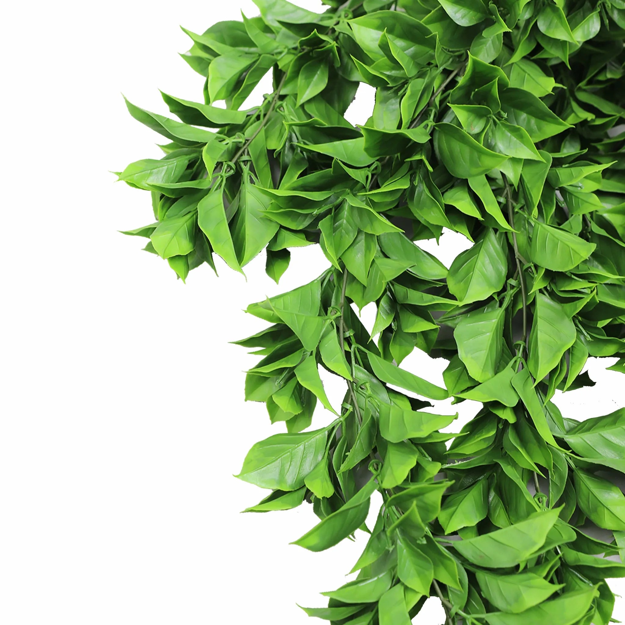 Set of 10 – Artificial Dense Hanging Flowering Pothos Bushes – Vivid Green UV Resistant & Fire Rated | 10.6in x 28.5in (27cm x 72cm Each)