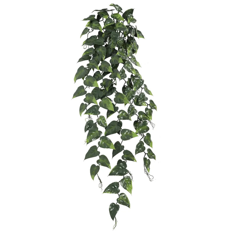 The entire artificial Devil's Ivy cascading down with UV-resistant foliage, ideal for commercial and residential spaces.