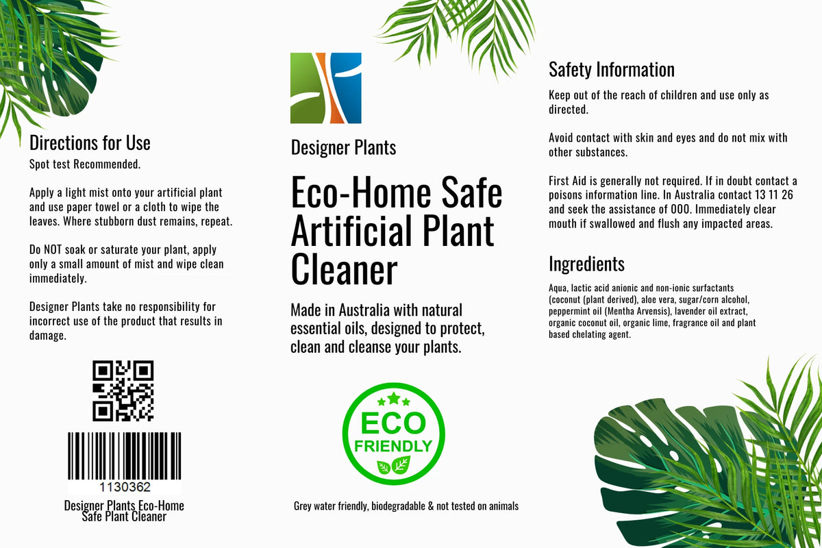 Set of 3 Bulk Eco Home Safe Artificial Plant Cleaner – 33.8 fl oz / 1L (Bulk Savings - Total 101.4 fl oz / 3 L)