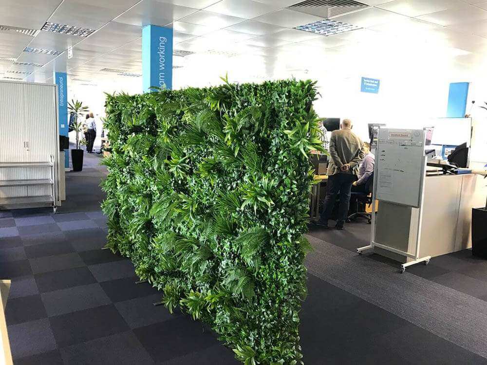 Panel de muestra de jardín vertical artificial Green Tropics (muestra pequeña) Grado comercial Resistente a los rayos UV