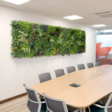 green living walls panels in office