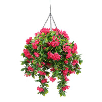Lilac Flower Artificial Hanging Basket 18in – UV Resistant