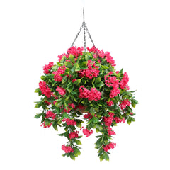 Lilac Flower Artificial Hanging Basket 18in – UV Resistant