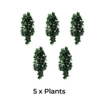 (5 piezas) Planta de buganvilla artificial blanca colgante resistente a los rayos UV 35"