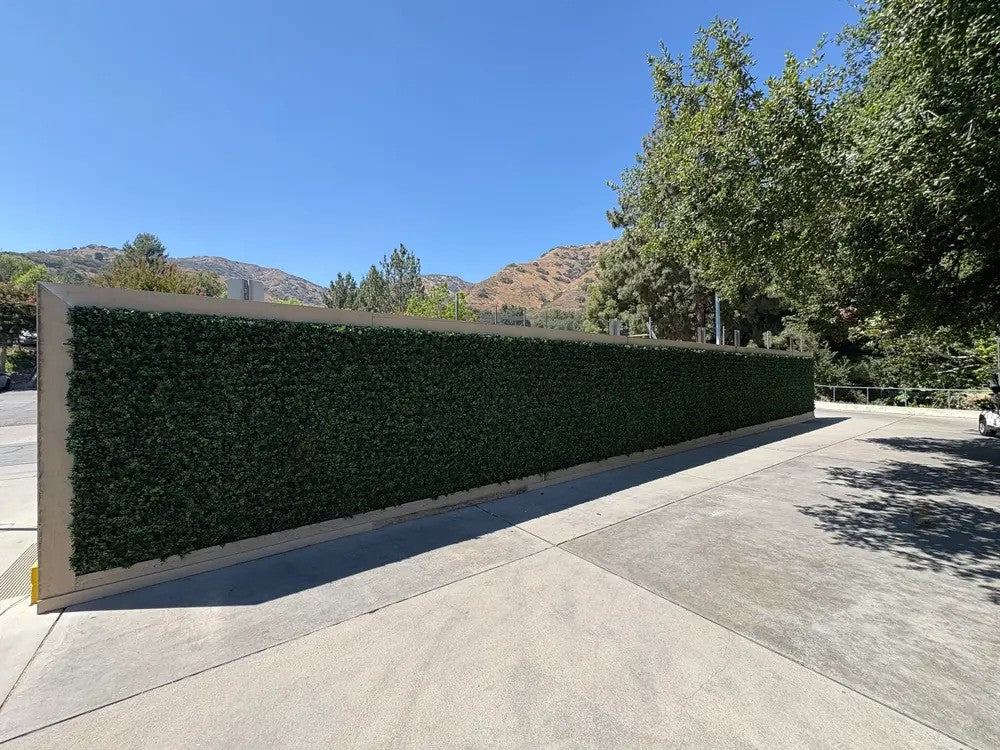 Dark Artificial Boxwood Wall (6 Pieces 40" x 40") 66 SQ FT Set Commercial Grade UV Resistant