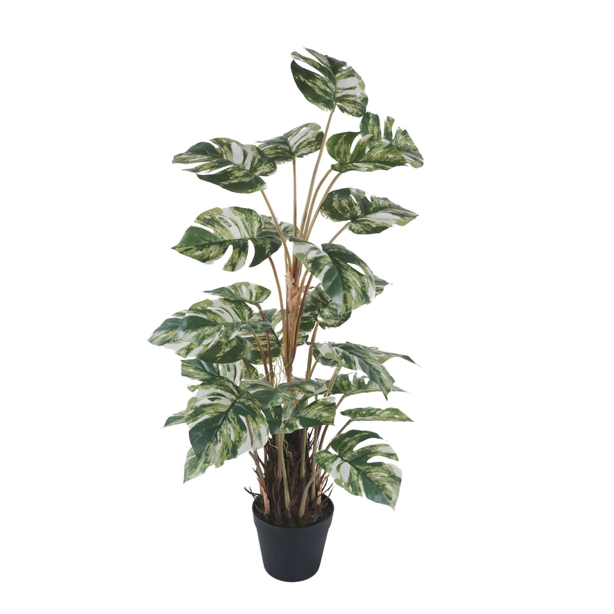 Premium Artificial Monstera Deliciosa / Variegated Monstera (Swiss Cheese) 35.4in