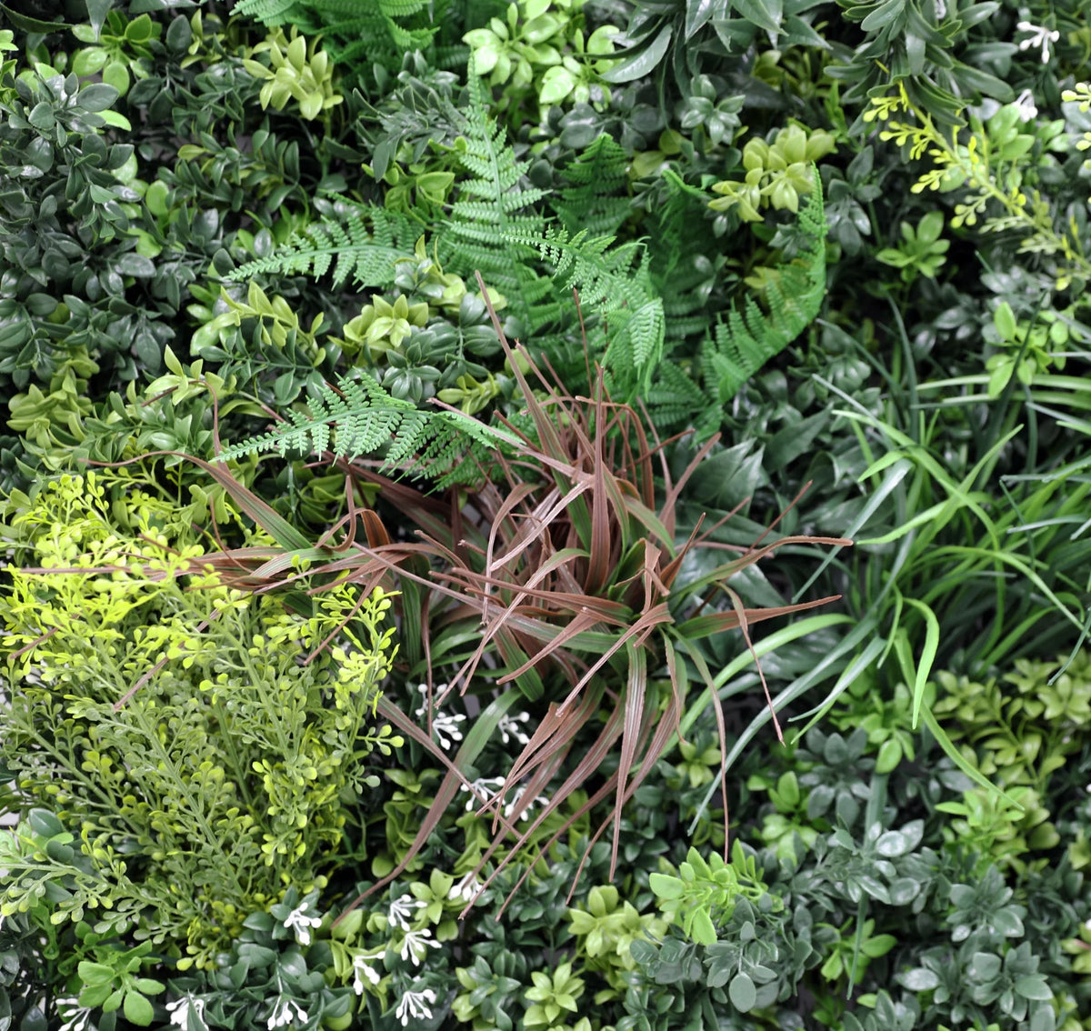Tropical Vibe Artificial Vertical Garden Green Wall Panel 35×35in – NFPA701 Fire Rated – UV Resistant – Commercial Grade
