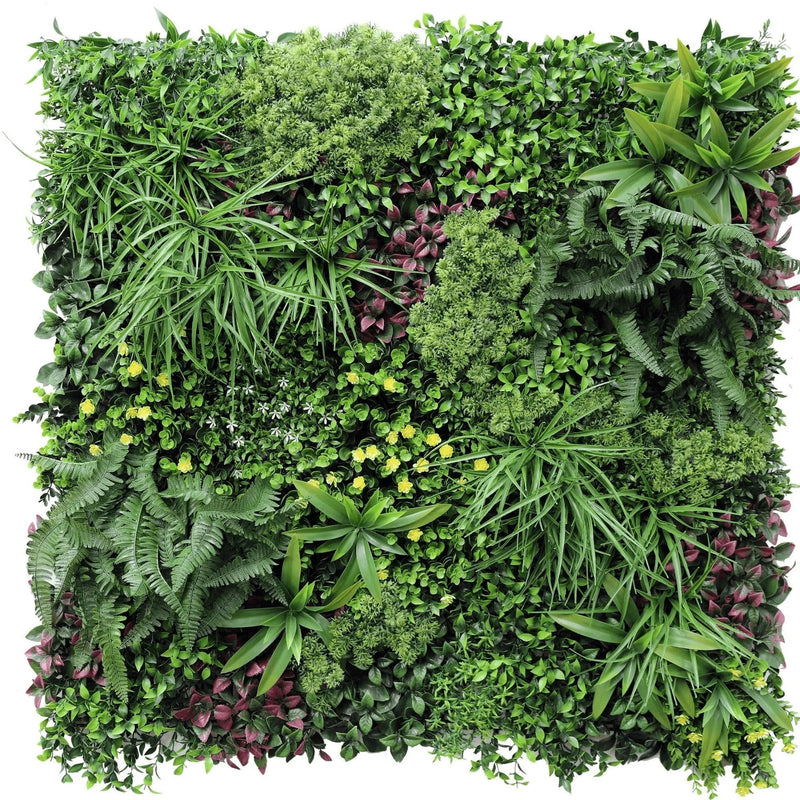 Country Fern Artificial Vertical Garden Green Wall Panel 40×40in 11 SQ FT – UV Resistant – Commercial Grade