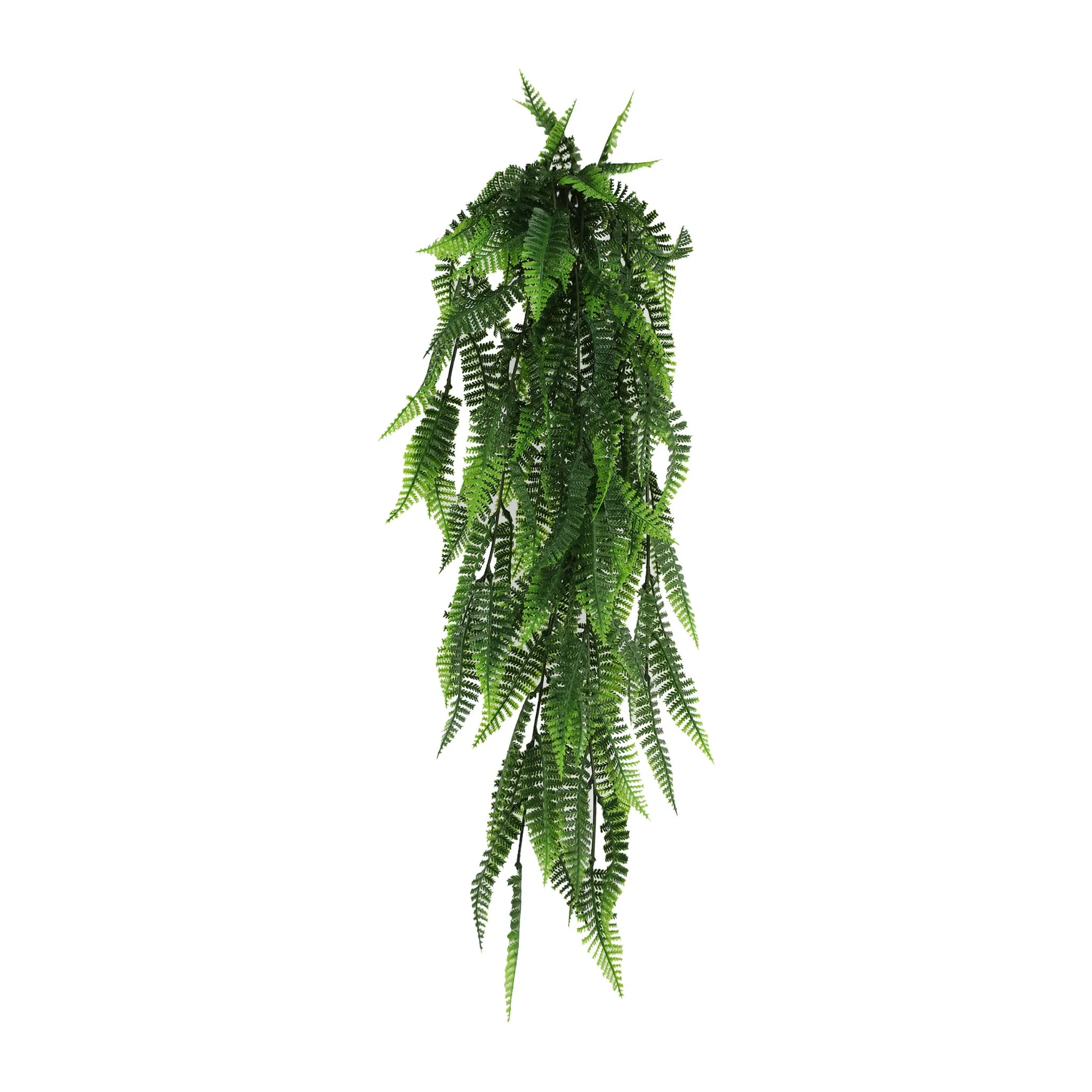 Set of 10 – Artificial Hanging Fern Garland Bushes (UV Resistant &amp; Fire Rated | 7.1in x 30in | 18cm x 76cm Each)