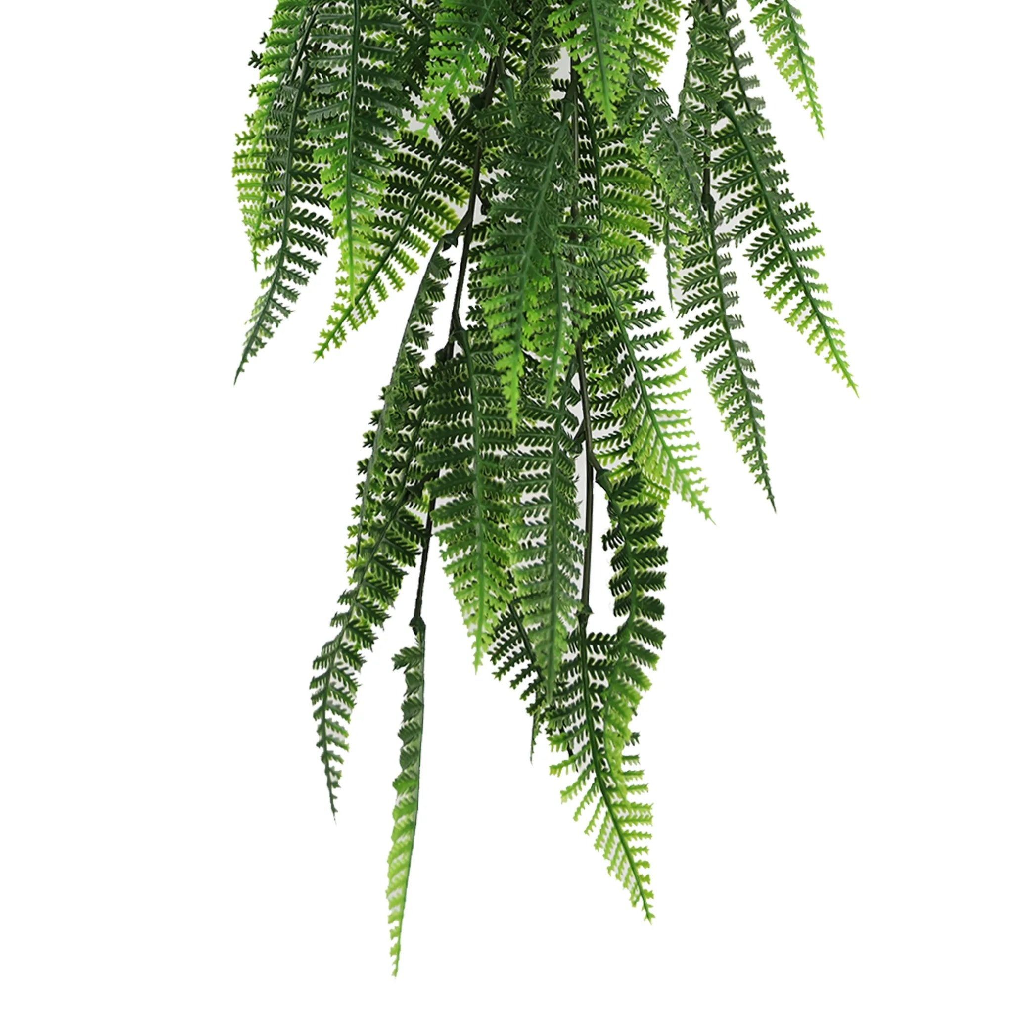 Set of 10 – Artificial Hanging Fern Garland Bushes (UV Resistant &amp; Fire Rated | 7.1in x 30in | 18cm x 76cm Each)