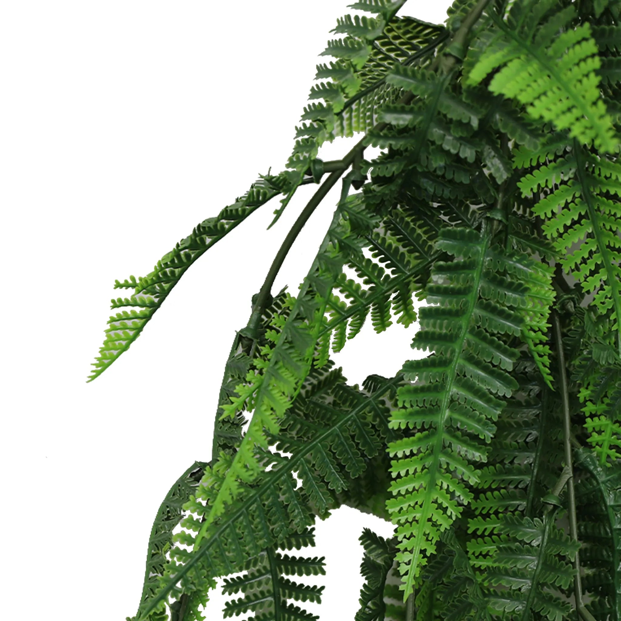 Set of 10 – Artificial Hanging Fern Garland Bushes (UV Resistant &amp; Fire Rated | 7.1in x 30in | 18cm x 76cm Each)