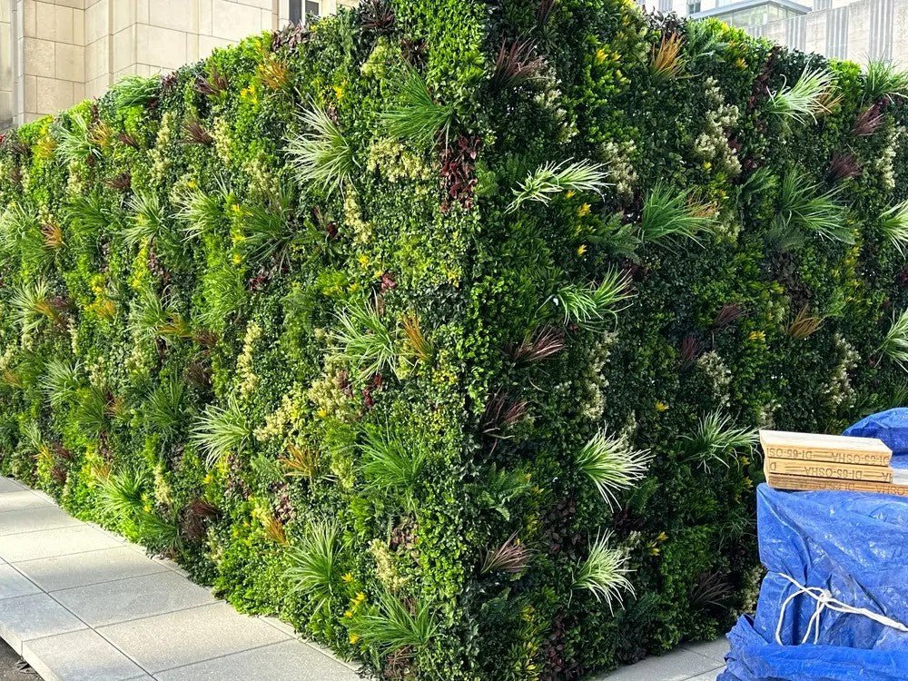 Evergreen Triptych Artificial Vertical Garden Green Wall Panel Set of 3 33 SQ FT – UV Resistant – Commercial Grade — view 22…