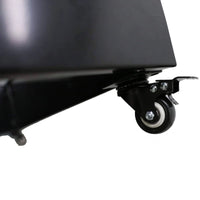 Black Metal Planter Medium with Wheels – For Artificial Hedges