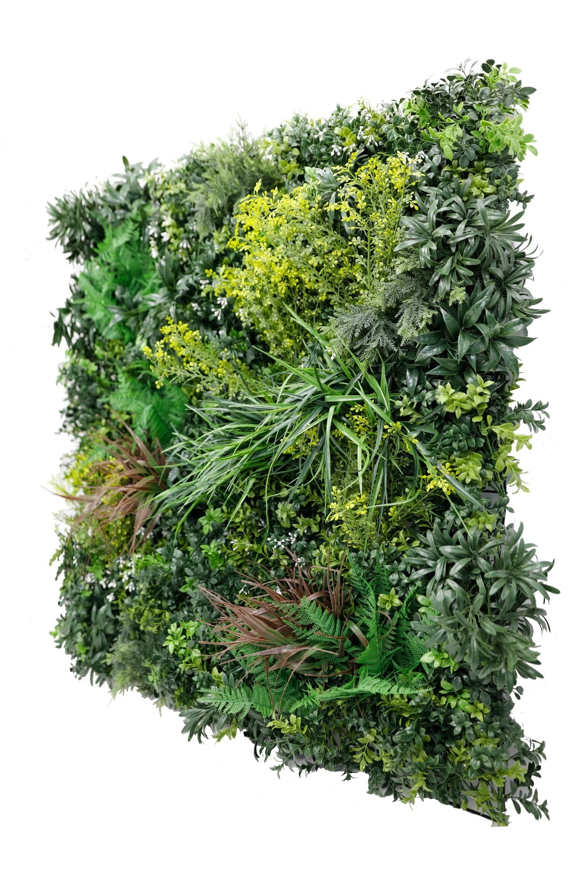 Tropical Vibe Artificial Vertical Garden Green Wall Panel 35×35in – NFPA701 Fire Rated – UV Resistant – Commercial Grade