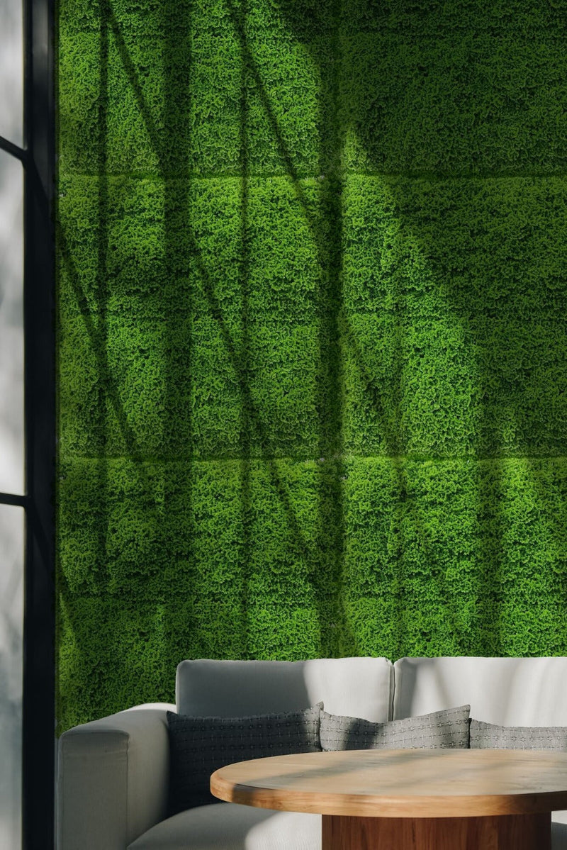 Artificial Moss Faux Moss Wall Panel Installed onto an Office Wall