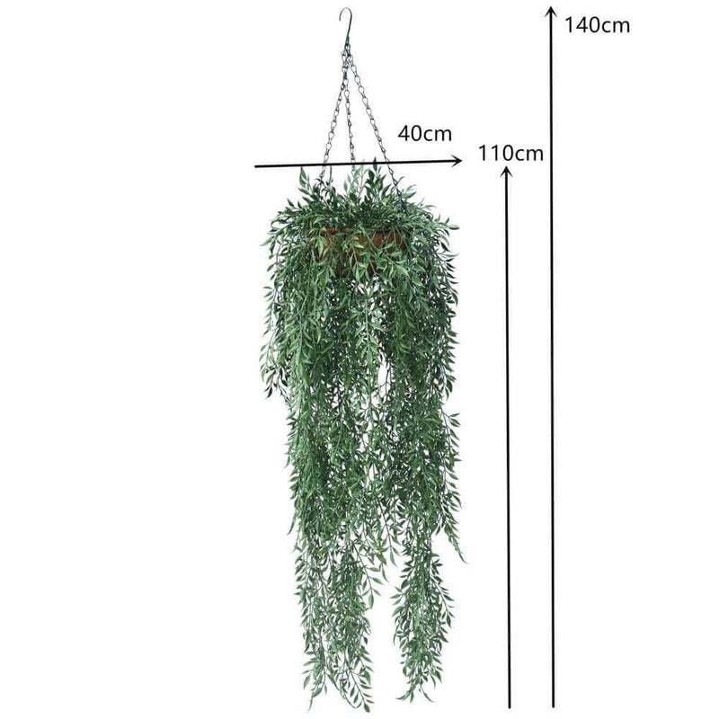 Artificial Fern Hanging Basket UV Resistant