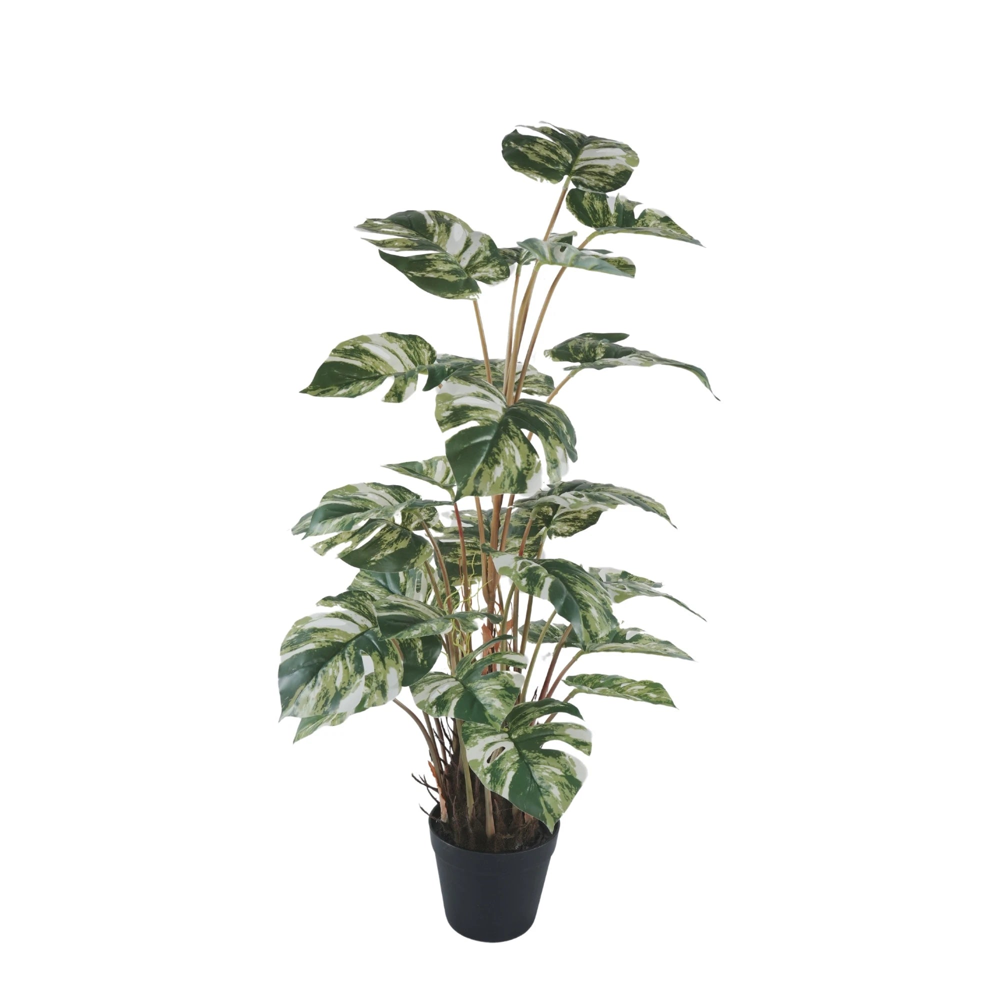 Premium Artificial Monstera Deliciosa / Variegated Monstera (Swiss Cheese) 35.4in