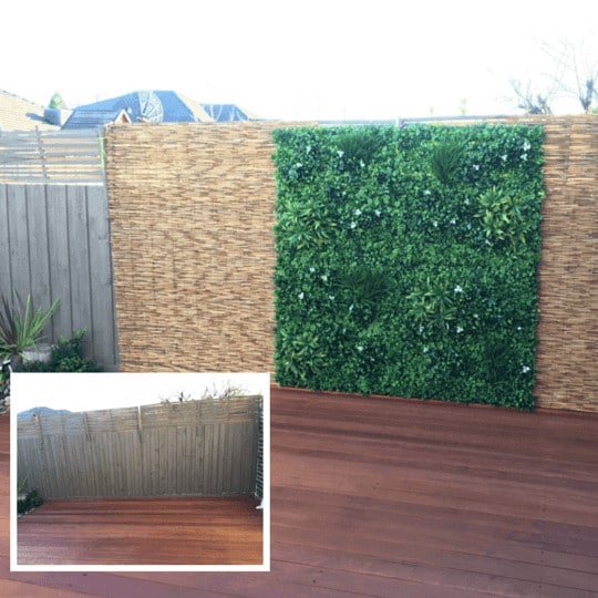 Panel de muestra de jardín vertical artificial White Oasis (muestra pequeña) Grado comercial resistente a los rayos UV