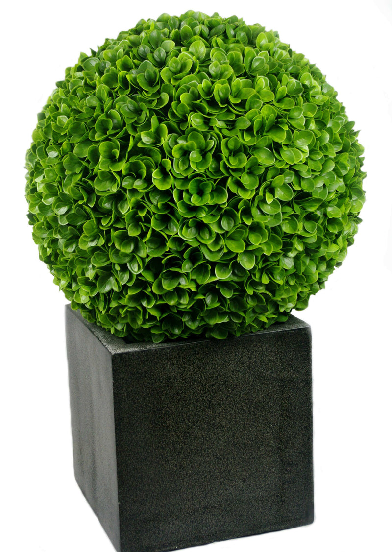 Artificial Topiary Ball Rose Leaf Fake Topiary Ball on a pot