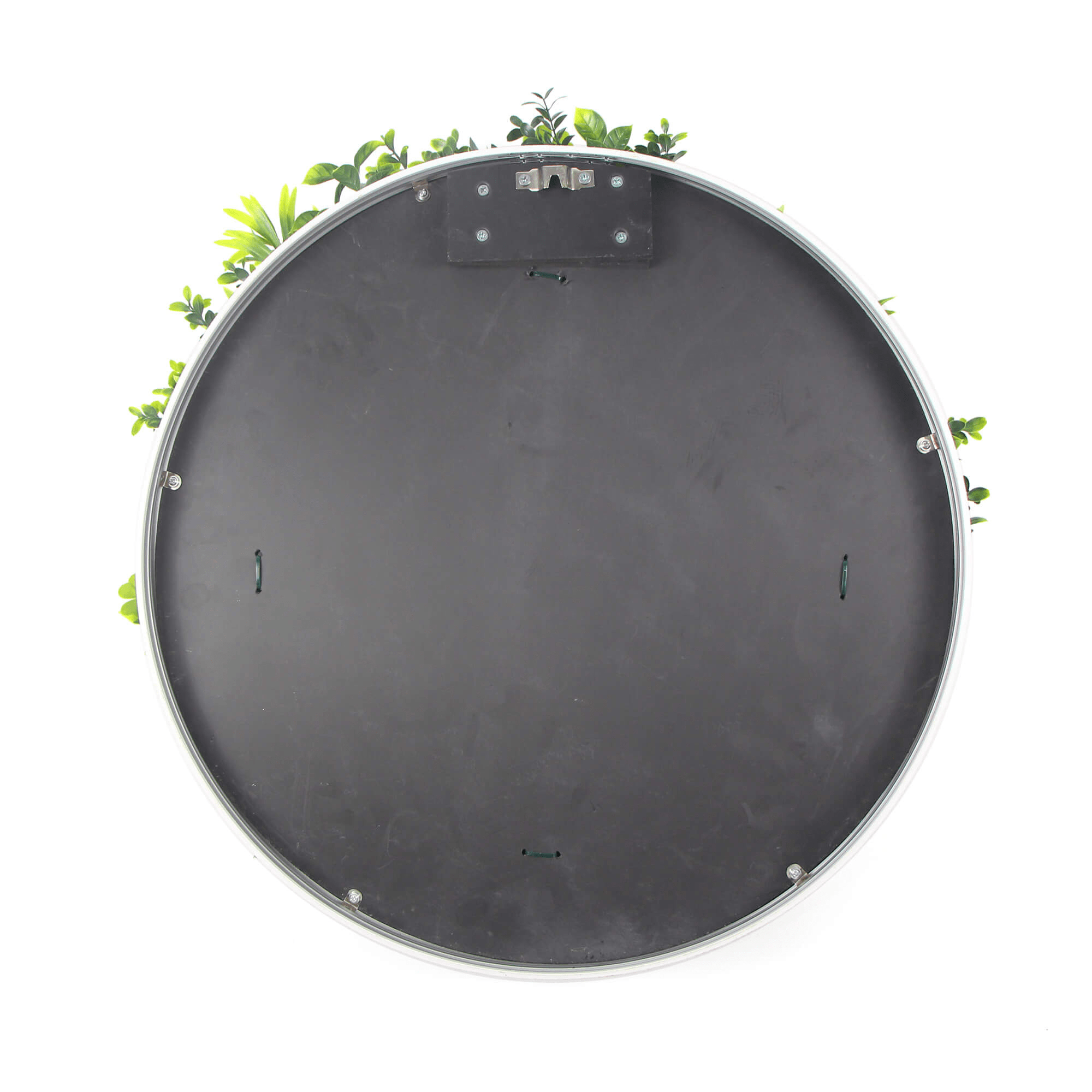 Artificial Green Wall Disc 20" White Frame
