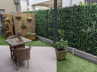 Artificial Ivy Panels onto a fence