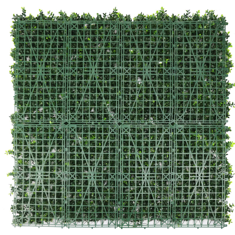 White Flowering Artificial Boxwood Wall 40" x 40" 11SQ FT Commercial Grade UV Resistant