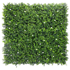 White Flowering Artificial Boxwood Wall 40