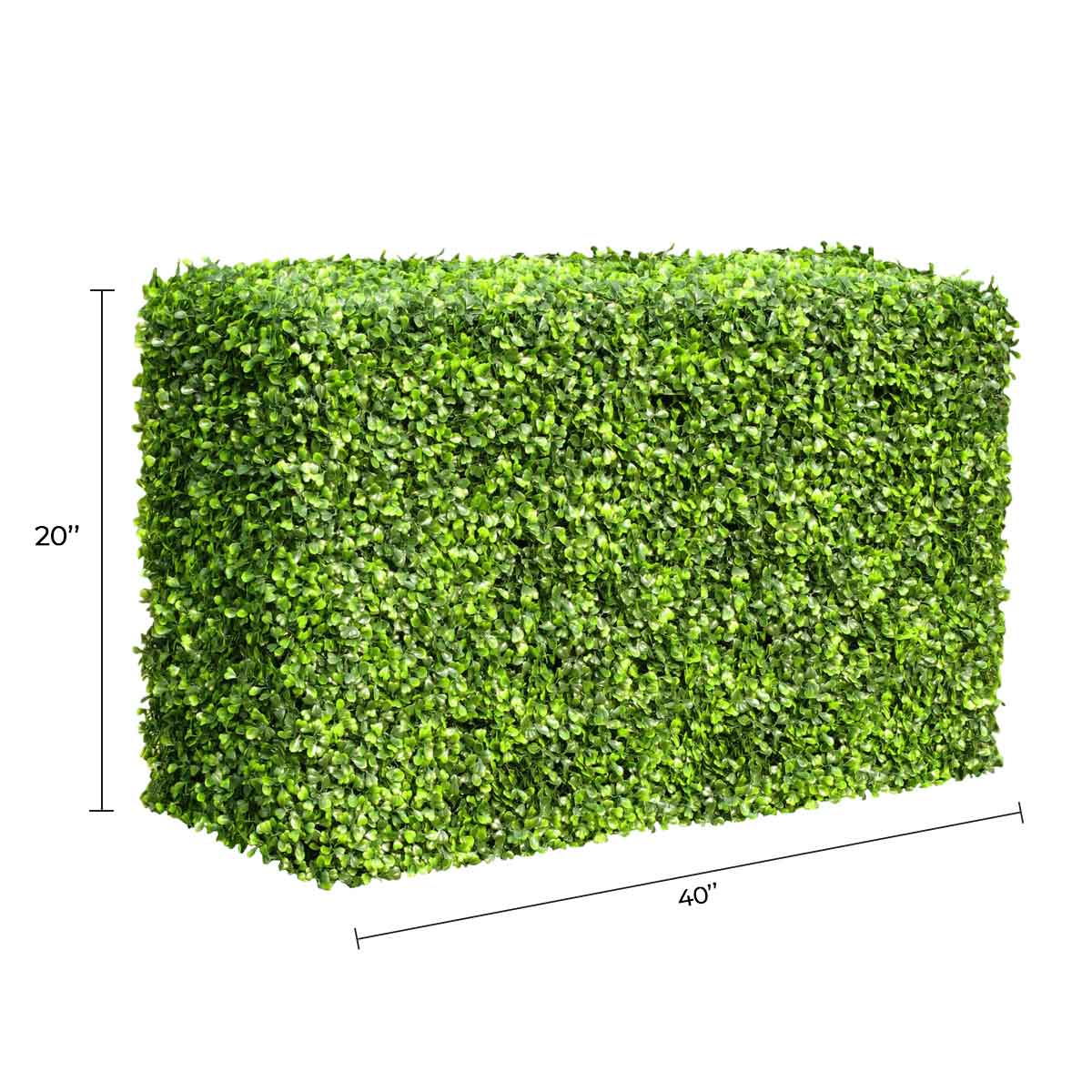 Light Boxwood Artificial Hedge 40×20in – UV Resistant – Commercial Grade — Artificial Hedges from Designer Plants USA