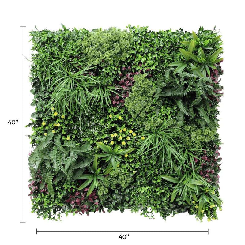 Luxury Country Fern Artificial Vertical Garden 40" x 40" 11SQ FT Commercial Grade UV Resistant