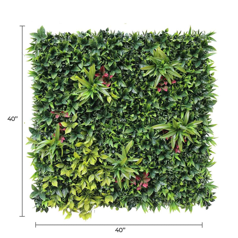 Luxury Green Meadows Artificial Vertical Garden 40" x 40" 11SQ FT Commercial Grade UV Resistant