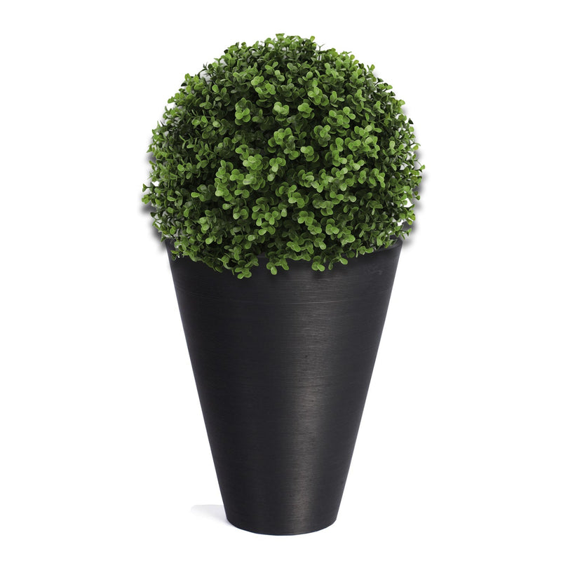 Natural Green Artificial Buxus Topiary Ball 11" Resistente a los rayos UV Juego de 2