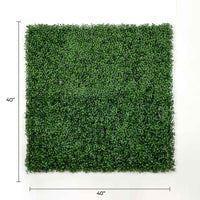 Dark Boxwood Artificial Vertical Garden Green Wall Panel 40×40in 11 SQ FT – UV Resistant – Commercial Grade