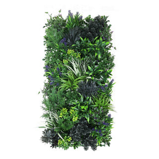 Rustic Botanical Lavender Artificial Green Wall Panel 40×20in – UV Resistant – Commercial Grade