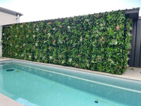 Premium Artificial Vertical Garden with Ivy and Artificial Grasses with brown and white grasses
