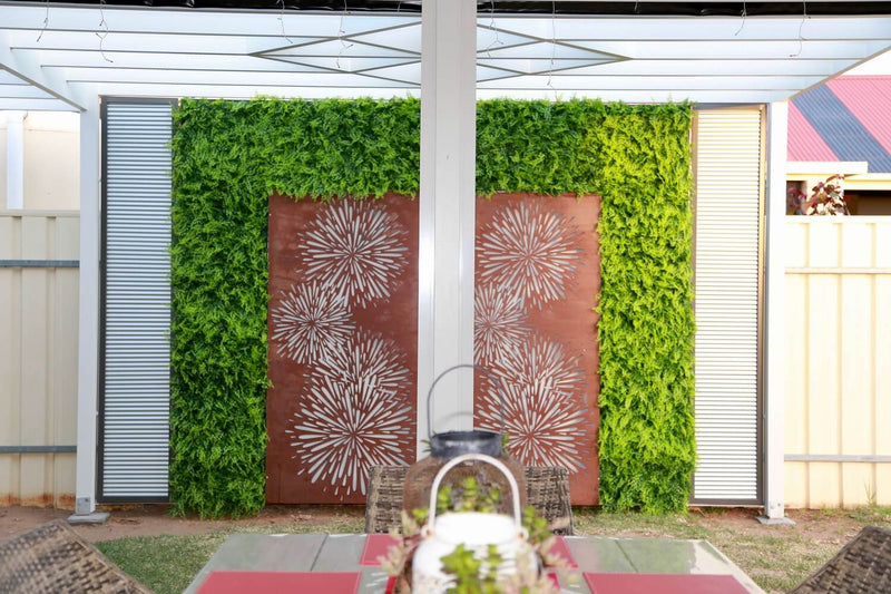 High quality faux fern panel for walls and fences diy green wall install